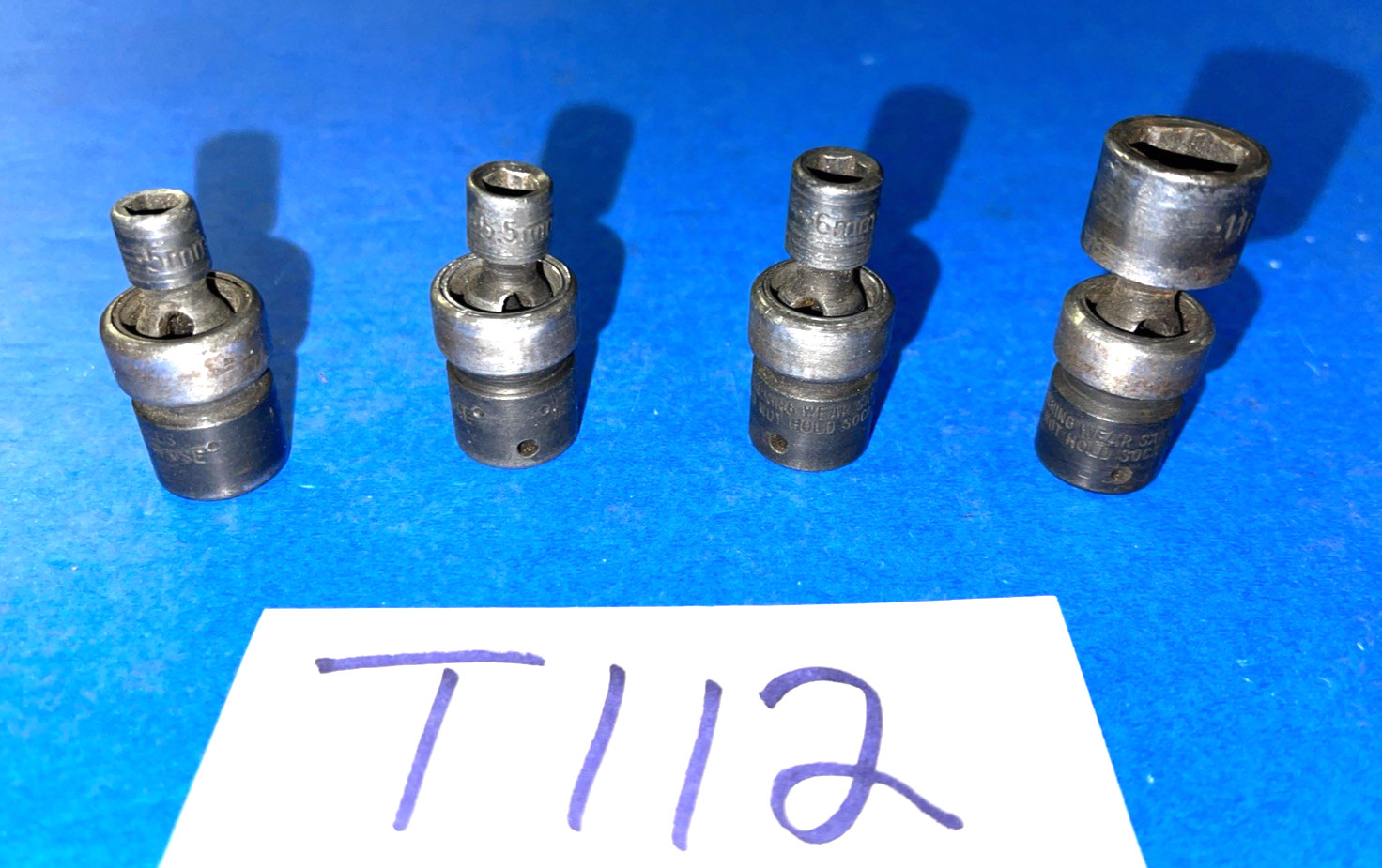 SK TOOLS 4 PIECE 1/4 DRIVE METRIC IMPACT SWIVEL SOCKETS 5, 5.5, 6 AND 11MM