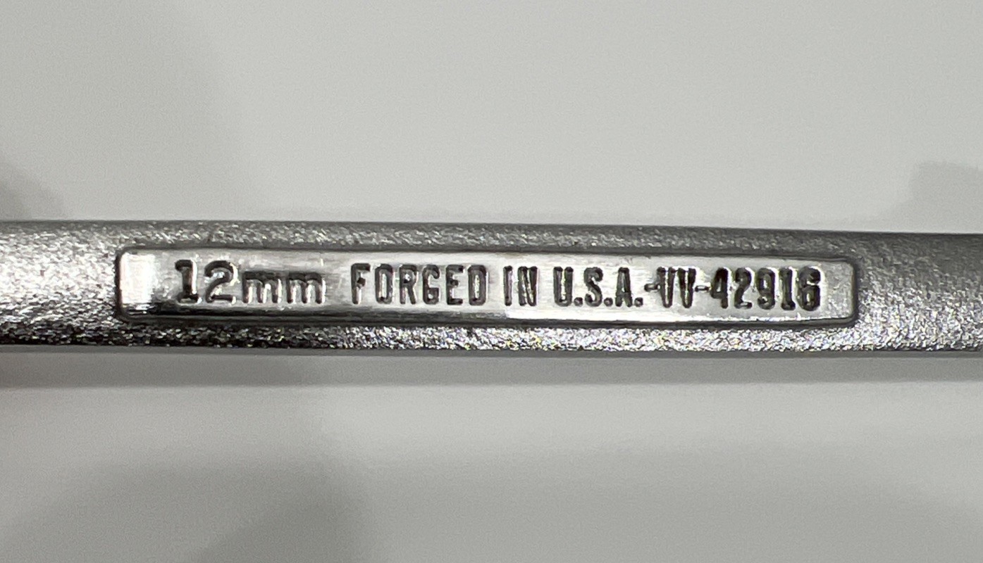 Vintage Craftsman 12mm Metric Combination Wrench Metric 12pt VV-42916 USA