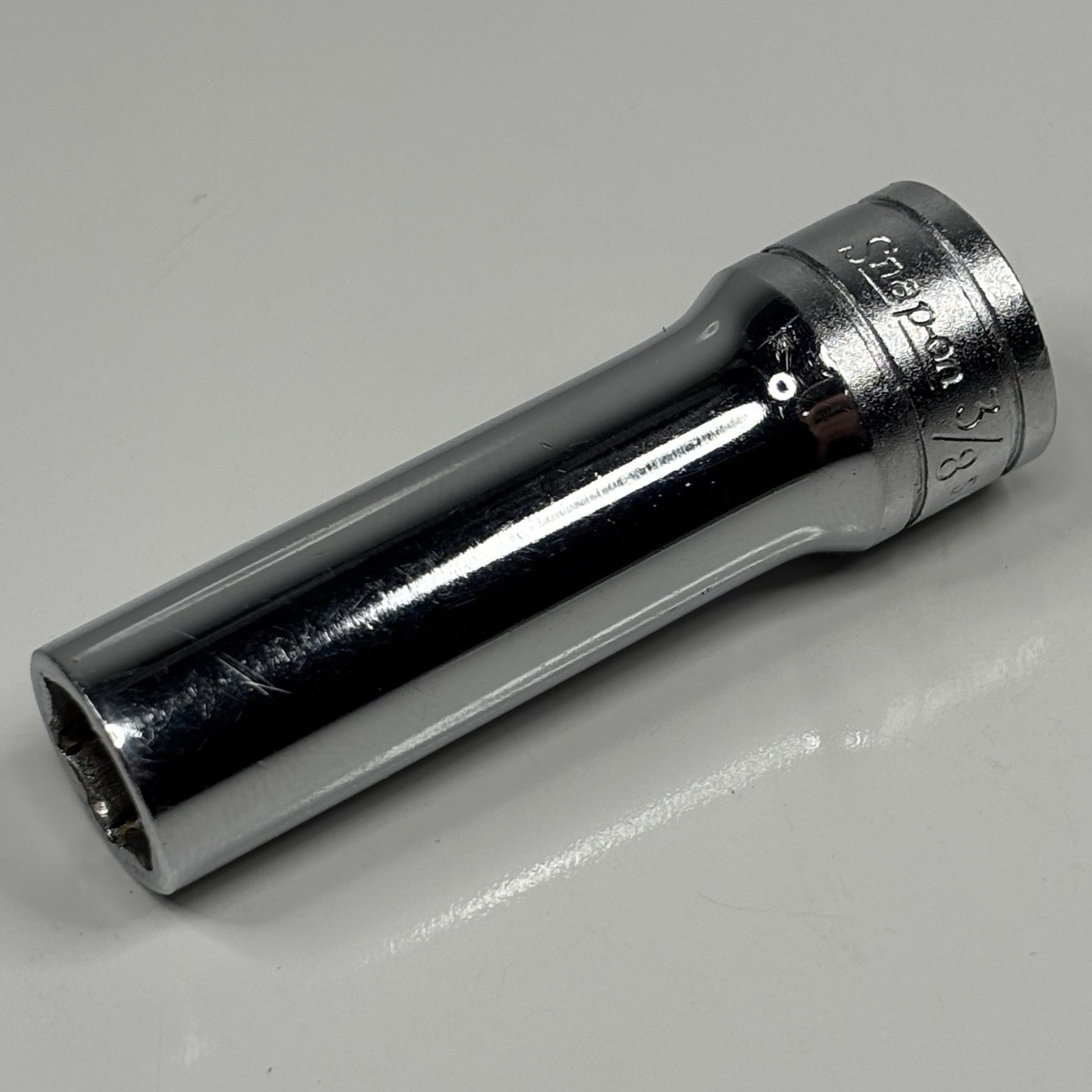 Snap On Tools SFS121 3/8 Dr 6Pt SAE 3/8 Flank Dr Deep Socket USA VTG VGC