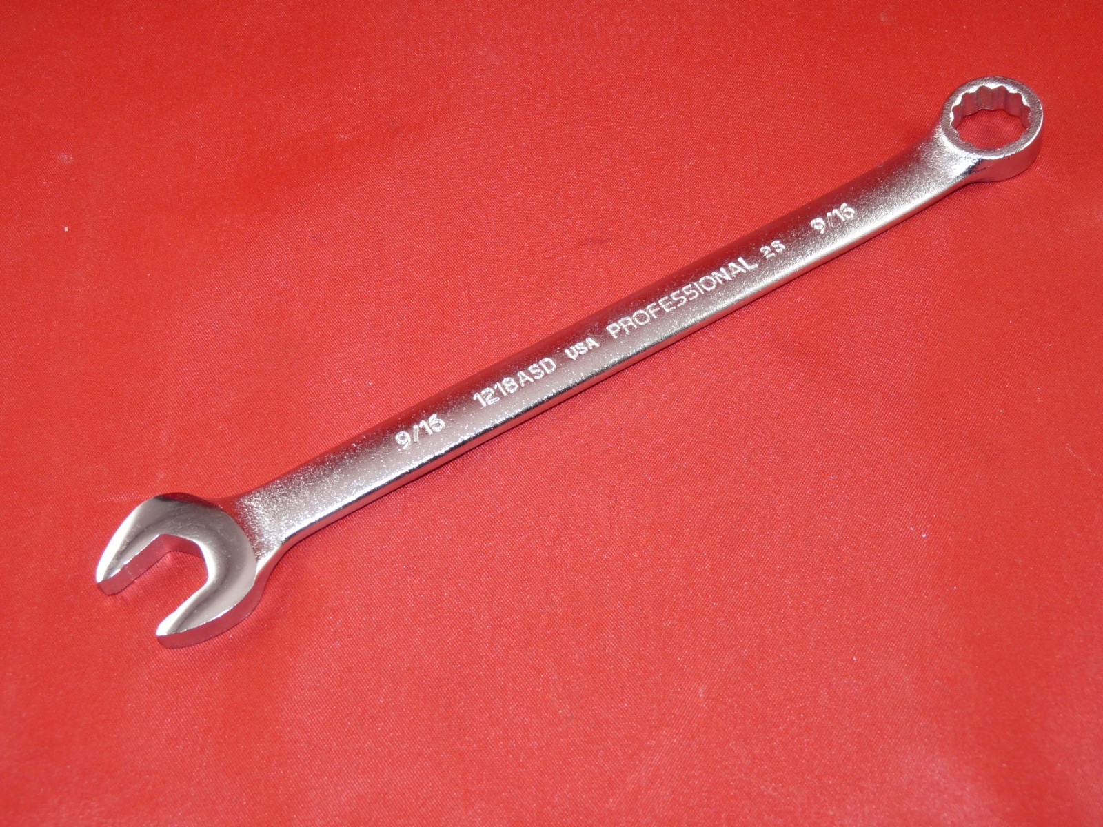 J1218ASD 9/16″ Proto Combination Wrench Box Open Satin Chrome USA