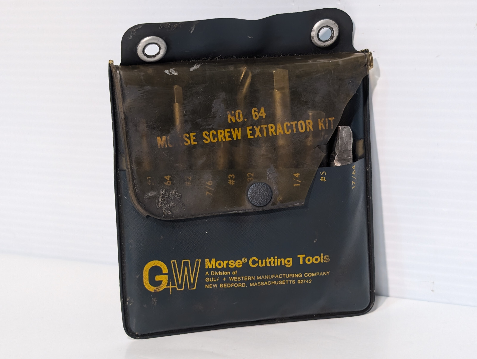 Morse Cutting Tools No.64 Screw Extractor Kit, Gulf + Western, Organizer Case