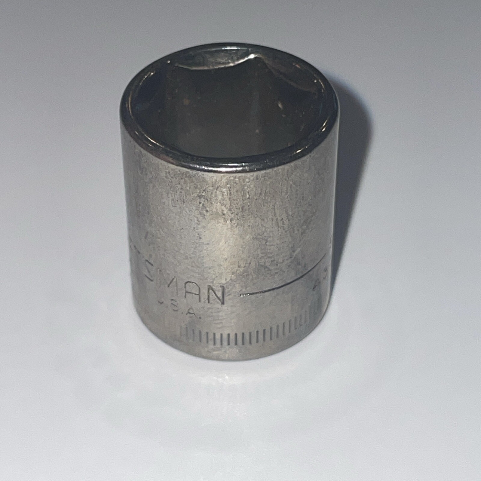 Vintage Craftsman USA 13mm 6 Point 1/4″ Drive Shallow Socket 43514, INV G Series