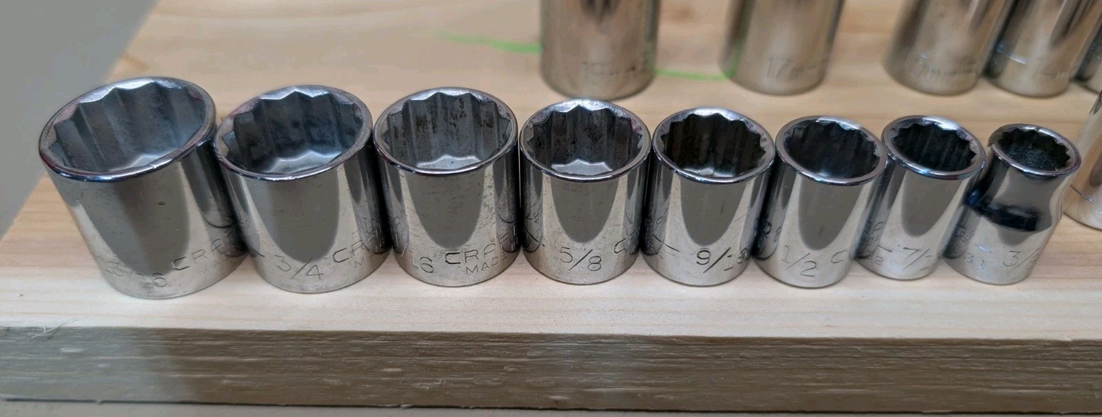Craftsman Lot of 68 Sockets – Metric & Standard Mixed 1/4” 3/8” 1/2″-Made In USA