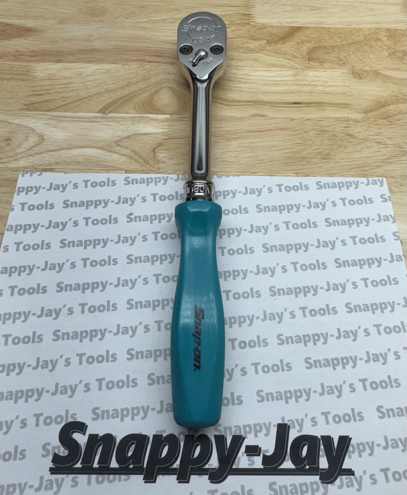 Snap-on Tools NEW RARE TEAL 1/2” Drive Hard Grip Ratchet SHD80ATL *LESS PERFECT*