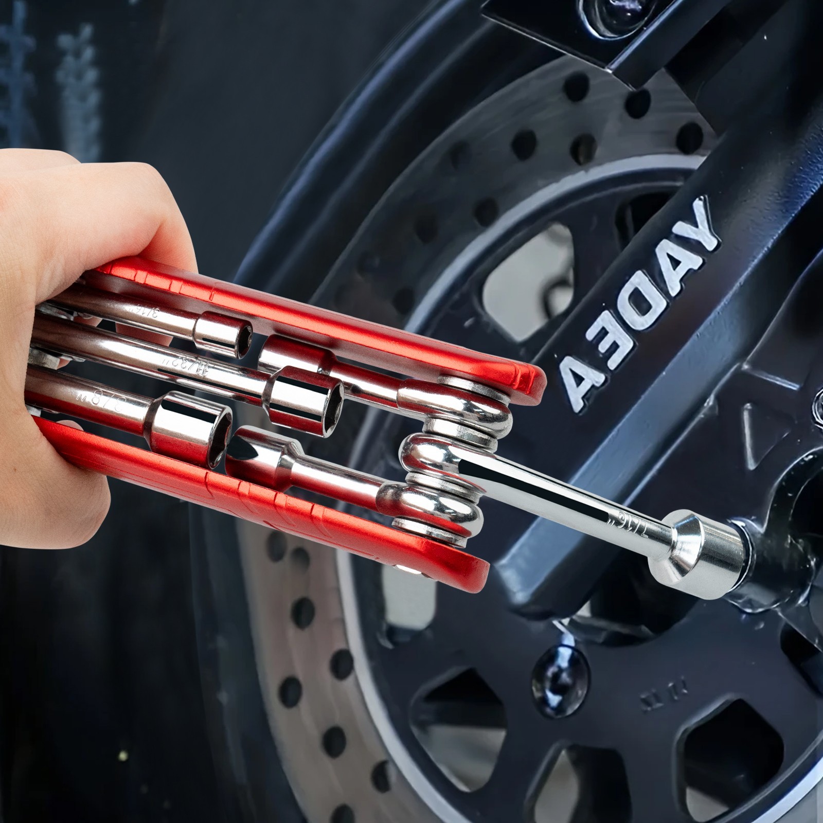 6 in 1 Folding Nut Driver Set Imperial Hex Nut Driver Set Folding Socket Wrench