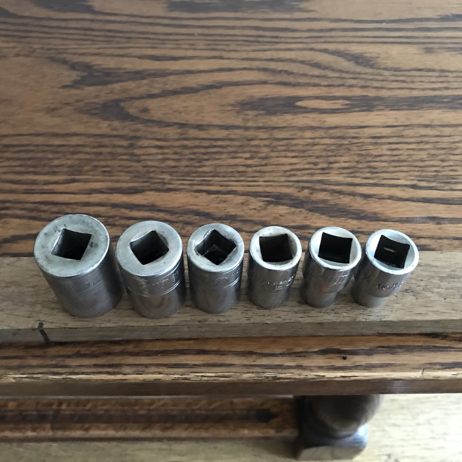 6 Gordon Tools Sockets 1/2” to 3/16” Whitworth With 1/2″ Drive A.