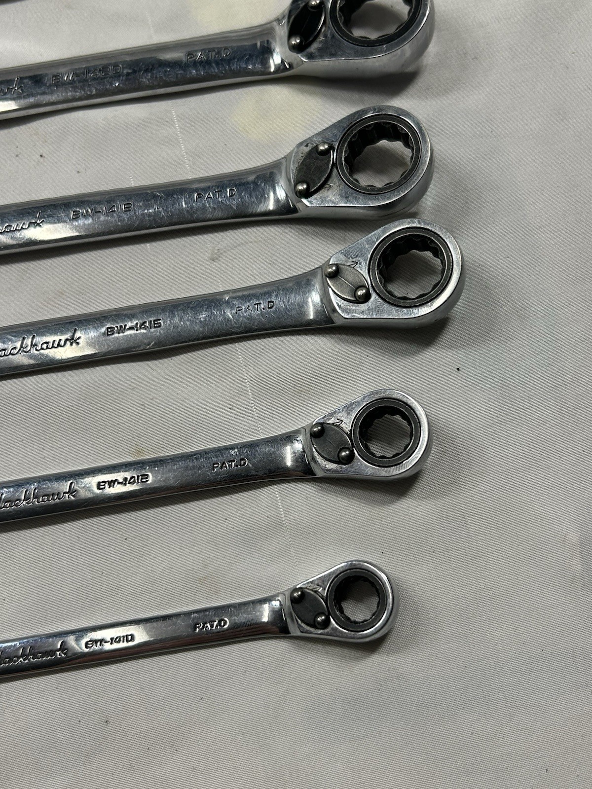 Blackhawk by Proto BW-1408 7pc Saw reversible ratcheting combination wrenches