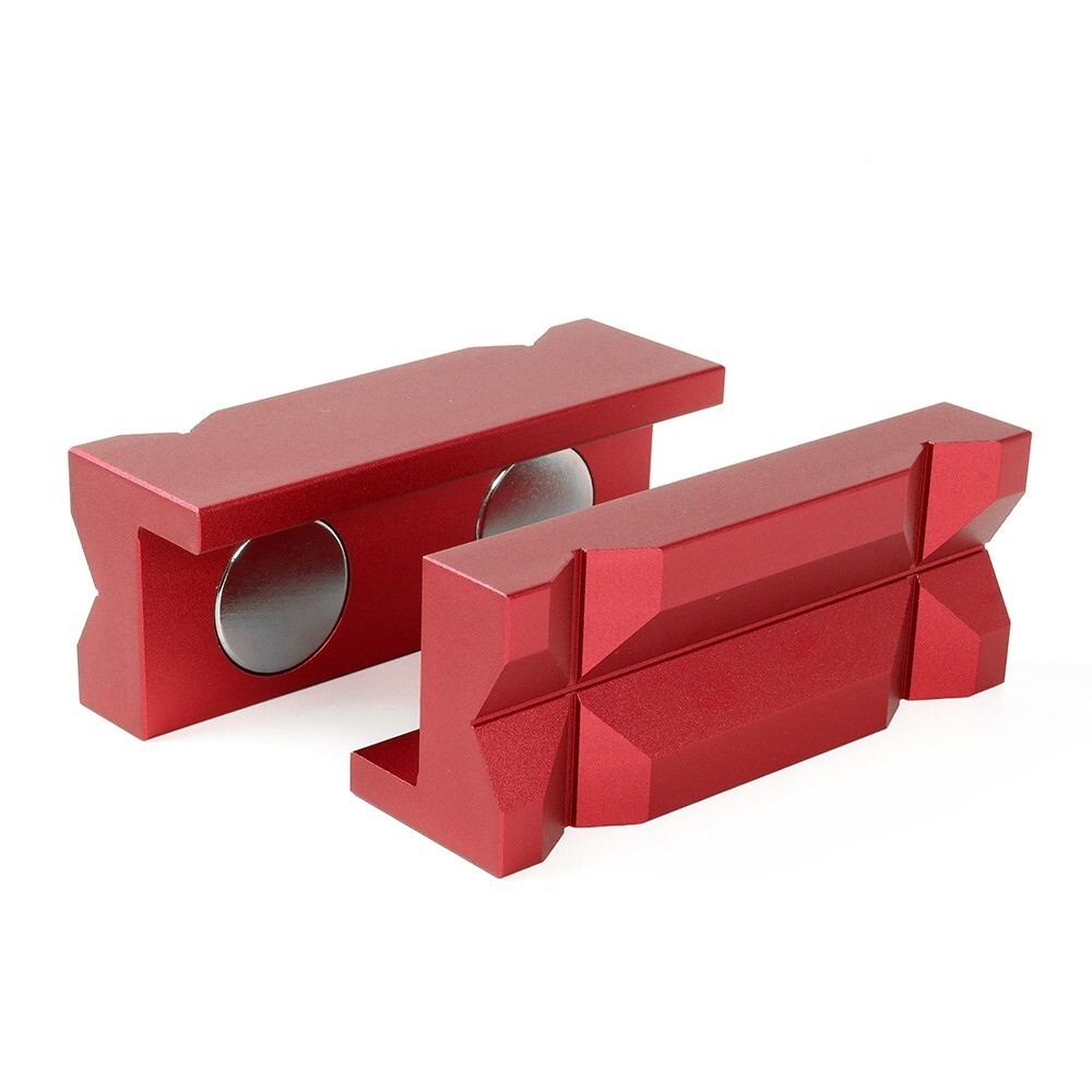 4» Vise Jaw Protective Inserts Tool Magnetic Aluminum for AN Fittings Assembly