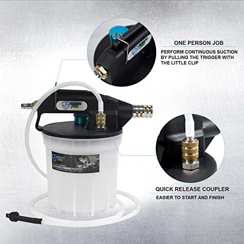 2L Vacuum Brake Bleeder – Pneumatic Brake Bleeding Kit with 16Pcs