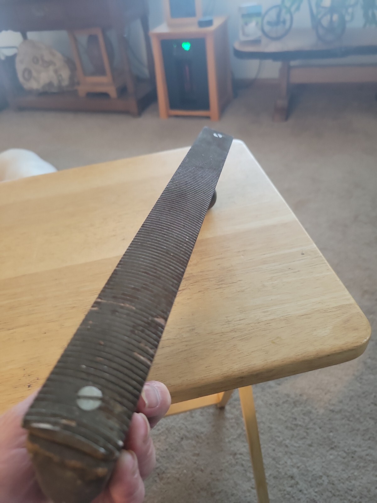 Vintage Auto Body File Rasp Wood Handle 14″ Unmarked