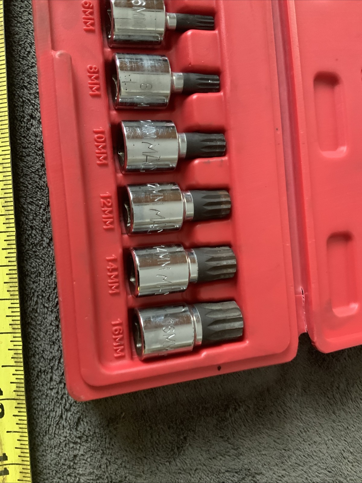 Mac Tools 3/8” Drive Triple Square Socket Set, Metric….see Pics….