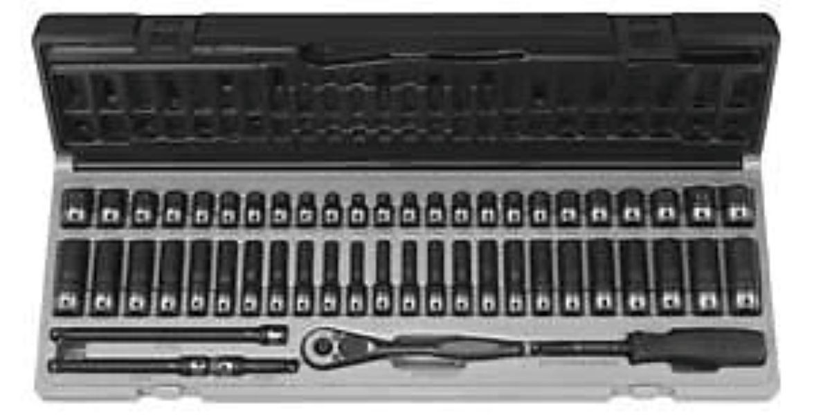 Grey Pneumatic 89253CRD 1/4″ dr 12 pt 53 pc SAE & Metric Duo Socket Set