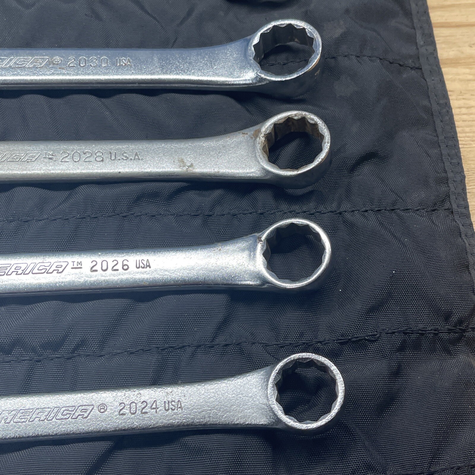 15 Piece Proamerica USA SAE 12 Point Combination Wrench Set 1/4 – 1-1/8 + Roll