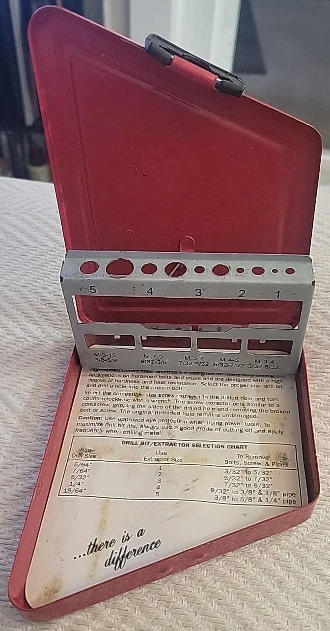 Snap-on case for EXD10 Drill Extractor Set Vintage Usa Empty Case
