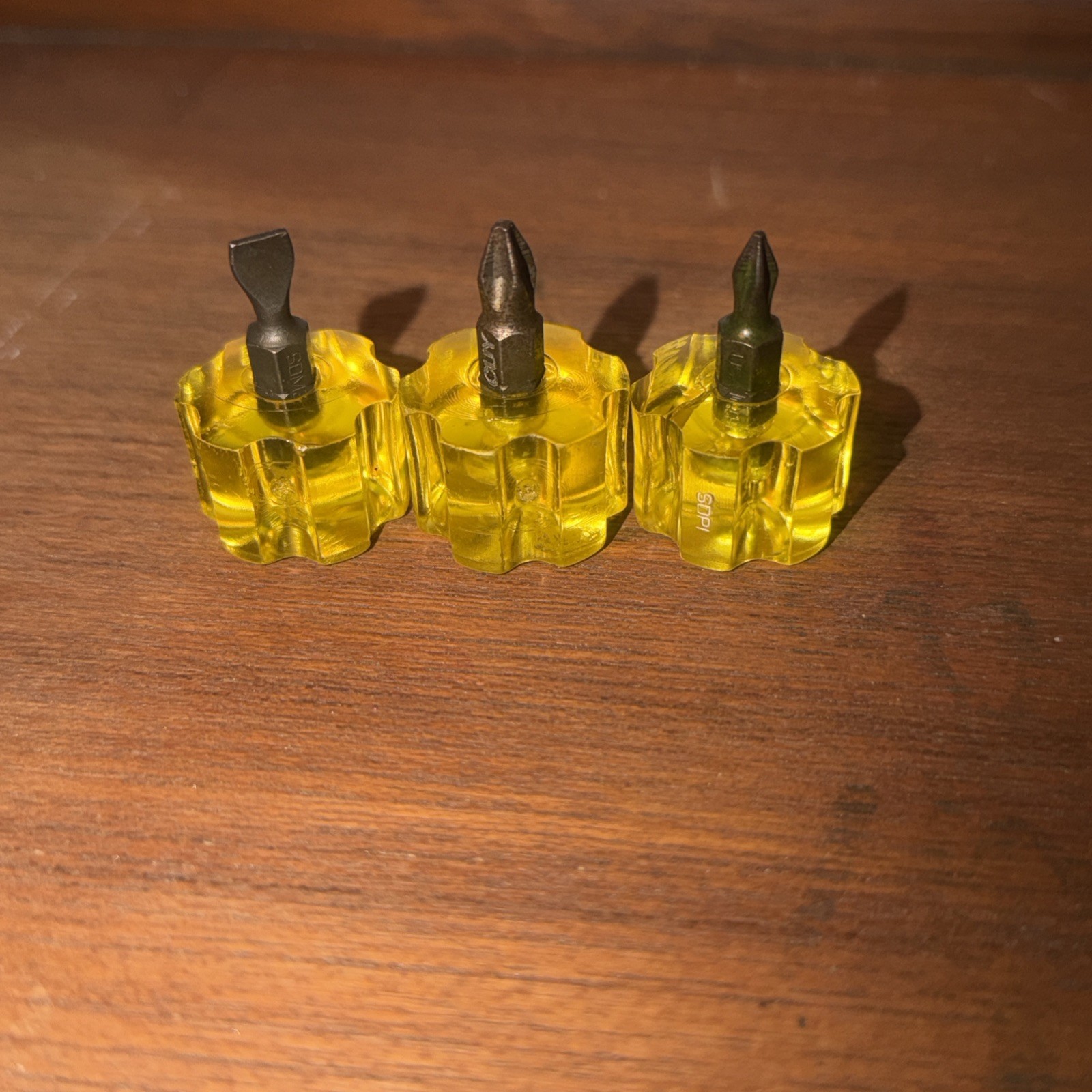 Snap On Micro Stubby Short Amber Screwdrivers SDP1 SDP2 SD11 Flat Slot Phillips