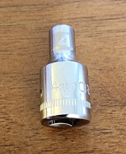 Craftsman 4mm Socket 6 Point 1/4″ Drive Z-AL 45907 Easy Read Stamped And Etched