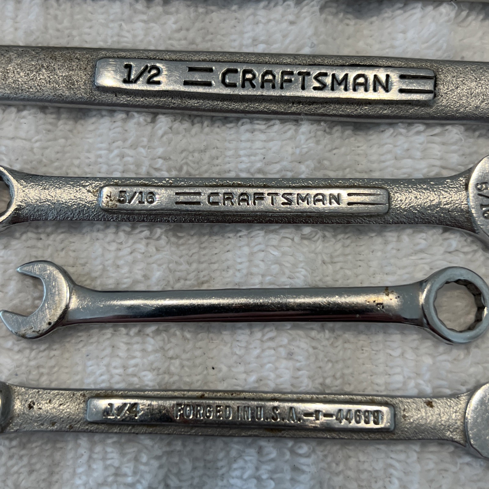 Craftsman Mixed Lot Of 8 Combination and Box End SAE Wrenches VV Series