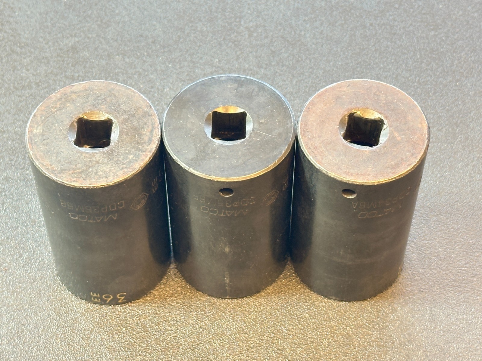 Matco Tools USA 3pc Deep Impact Socket Set Lot 1/2” Drive, Metric 34mm 35mm 36mm