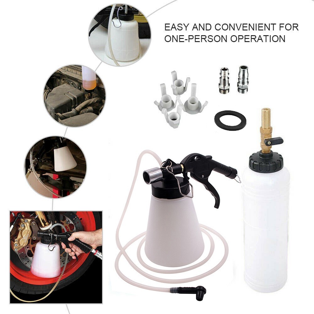 1L Car Brake & Clutch Fluid Bleeding kit Pneumatic Air Vacuum Pump Tool kit