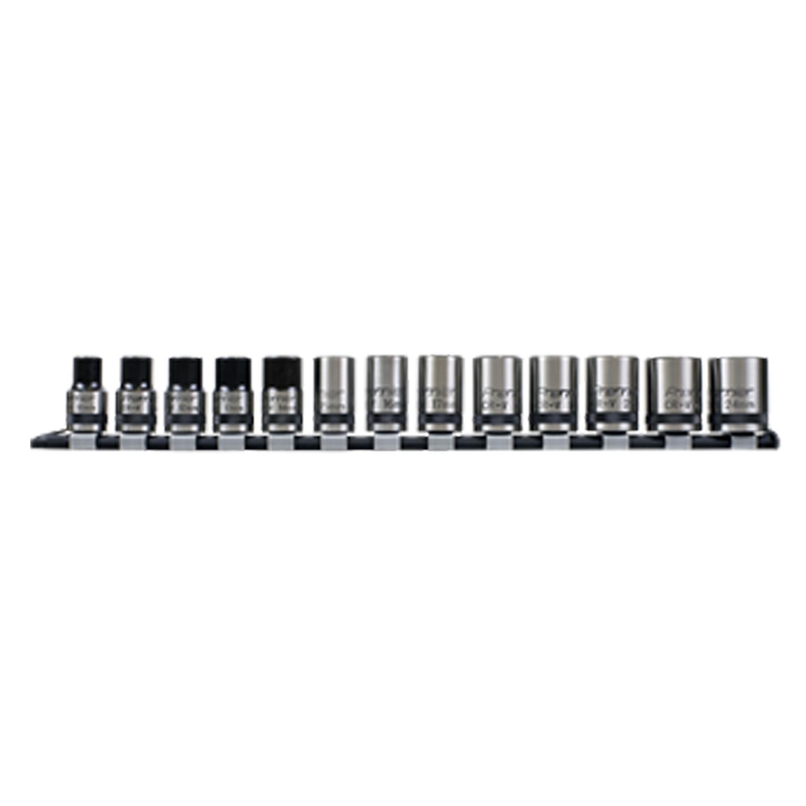 Sealey AK2742B Socket Set 13pc 1/2″Sq Drive Lock-On™ 6pt Metric – Black Series