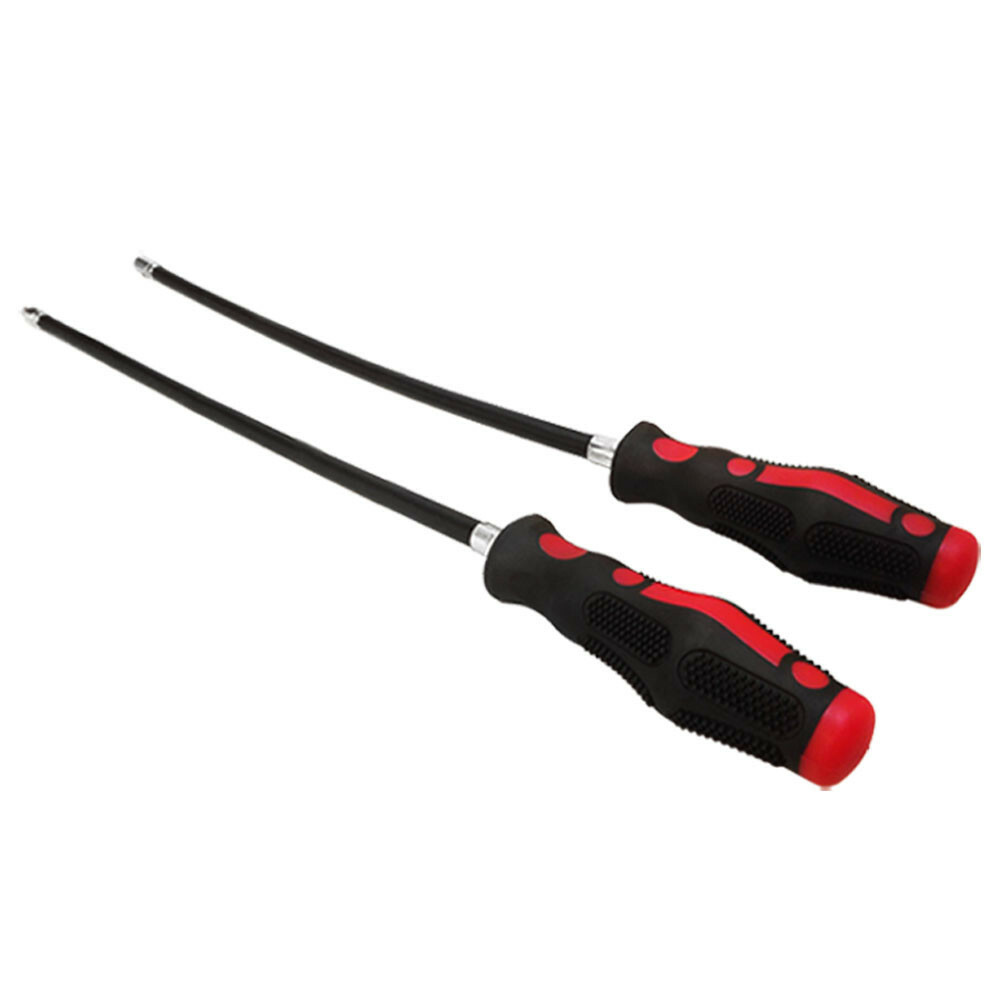 2 Pc 20» Bendable 1/4» Socket Bits Driver Set Long Reach Flexible Driver Set
