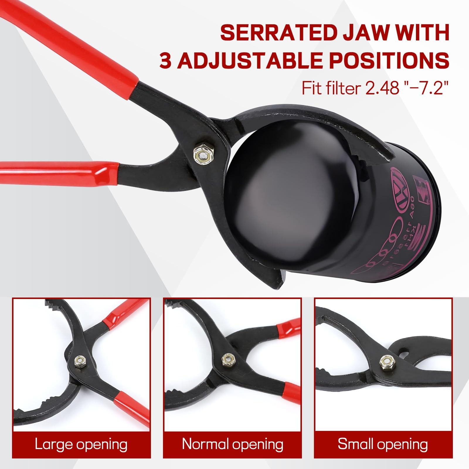 12 Inch Adjustable Oil Filter Pliers Wrench Removal Specialty Tool 50-150mm