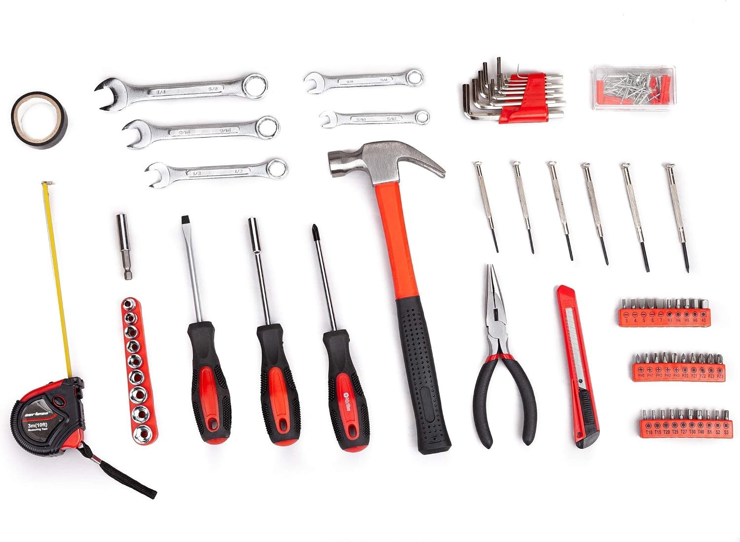 Comprehensive 148 Piece Tool Kit in Durable Case for Auto & Home Repairs