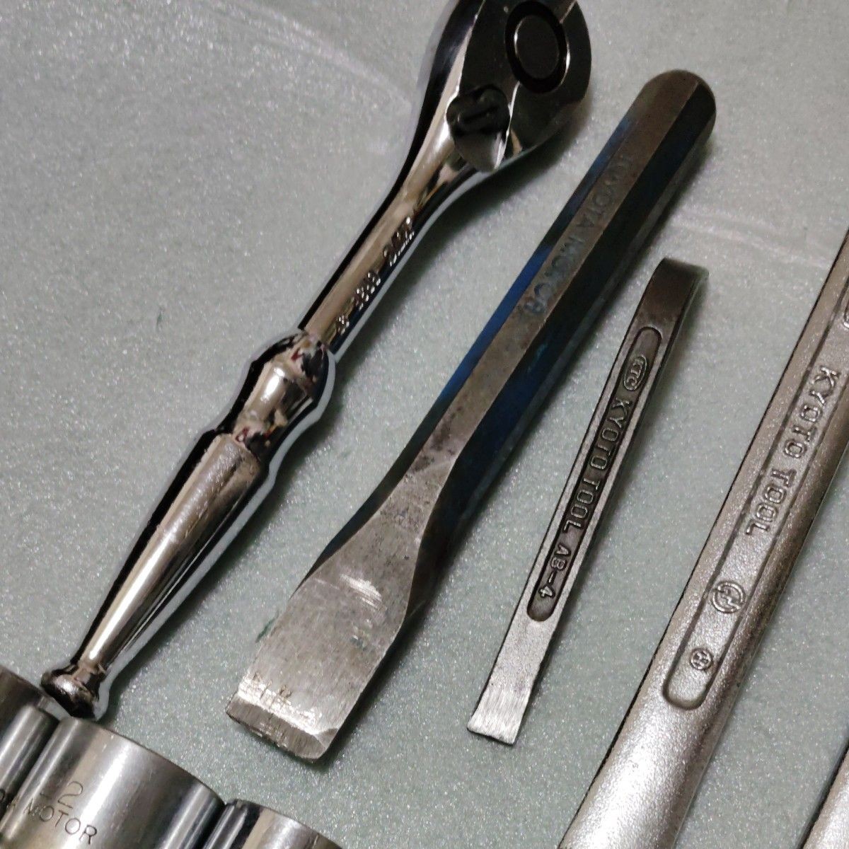 KTC Toyota OEM Tool Lot Ratchet Socket Wrench Set Japan Vintage Garage