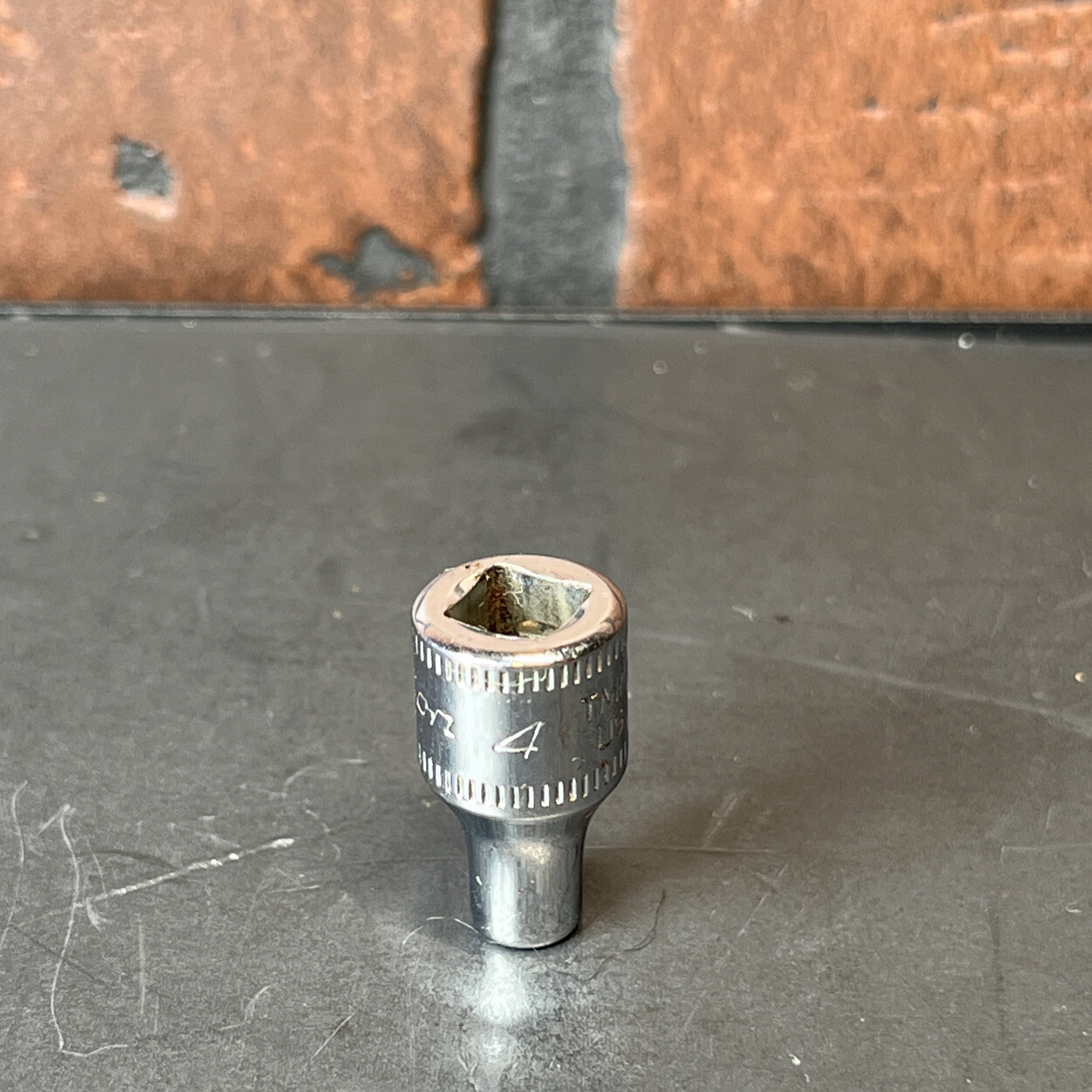 Snap On USA 4mm 6 Point 1/4″ Drive Shallow Socket TMM4 4 MM Chrome