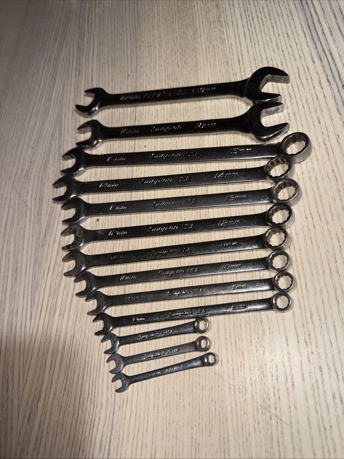 Snap-on Metric Combination Wrench Set 5.5 – 19mm 13-Piece Set Part Flank Drive