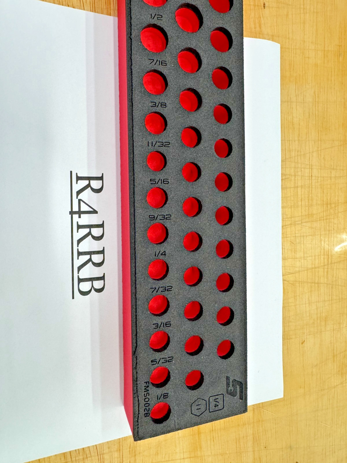 Snap-on Tools RED 2pc FOAM ORGANIZERS for 1/4″ Drive METRIC + SAE Sockets Sets