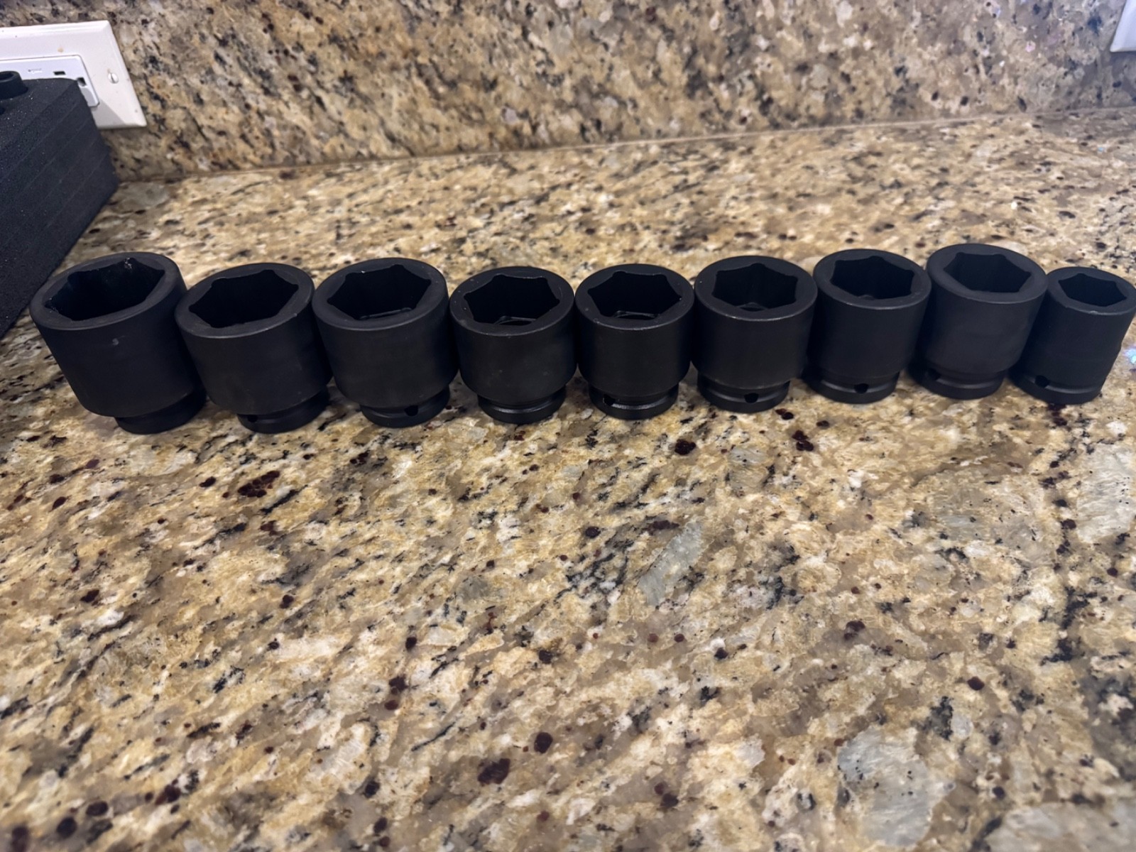 Snap On 9 Pc 3/4” Dr 6 Pt Shallow SAE Impact Socket Set 15/16” – 1 5/8”