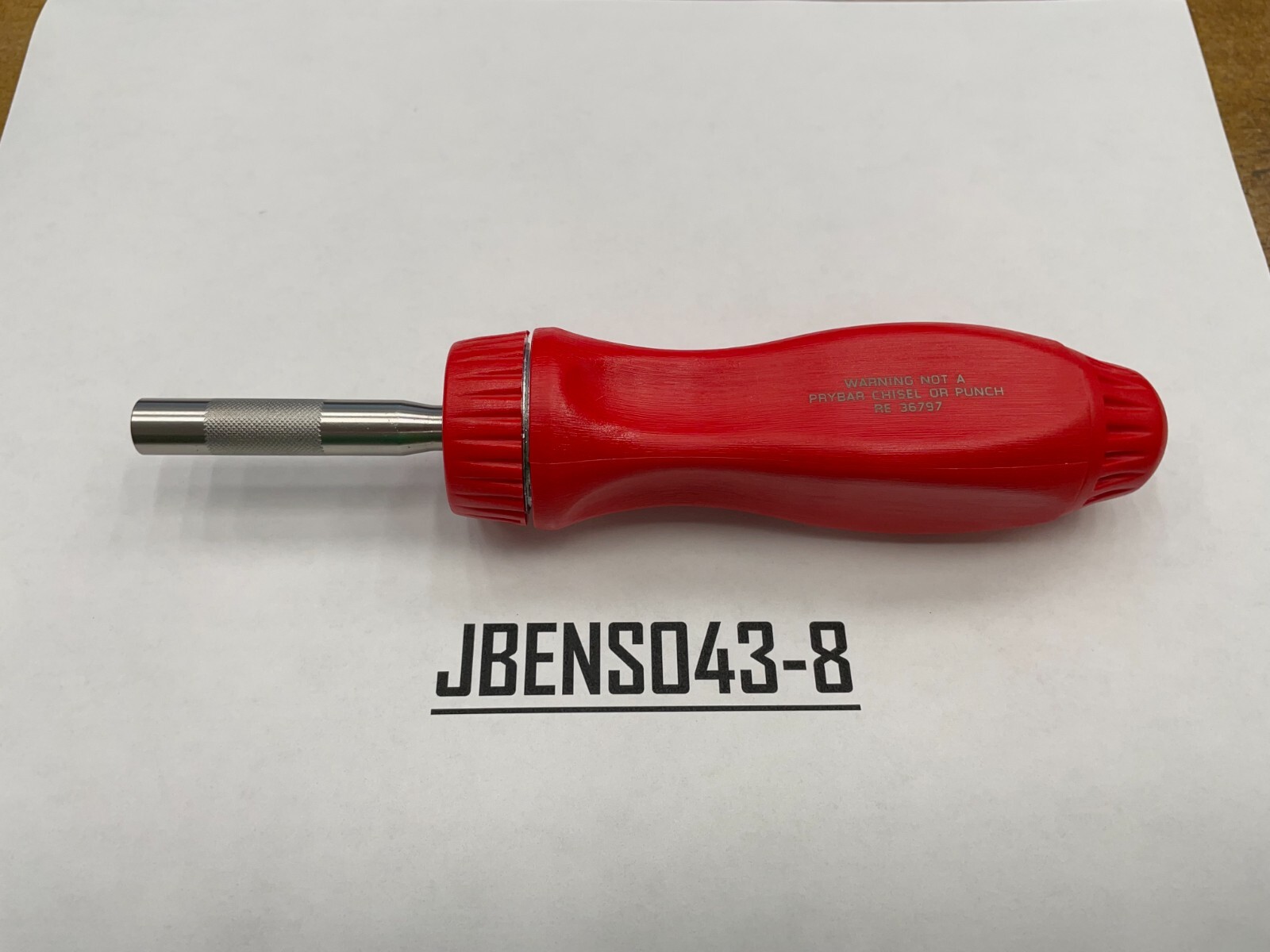 Snap-on Tools USA NEW RED Hard Grip Stubby Shaft Ratcheting Screwdriver