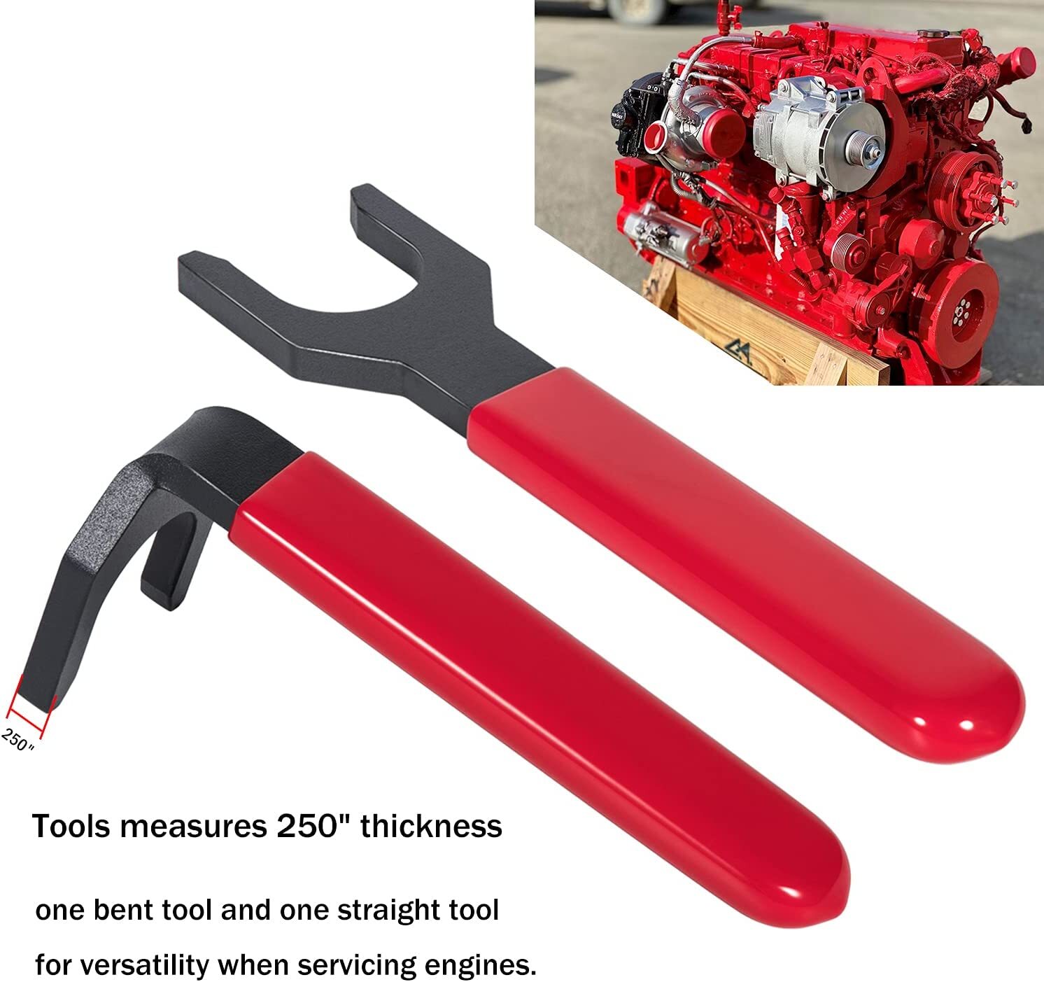 for Cummins ISB ISX 13260 Fuel Line Disconnect Tool Straight and Bent Wrench