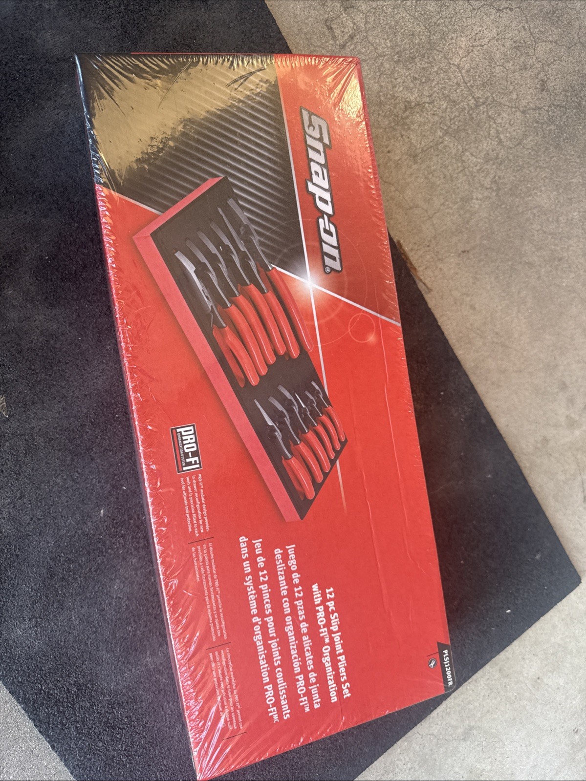 For Snap-on Tools USA NEW RED 12pc Master Slip Joint Pliers Foam Set PLSJ1200FR