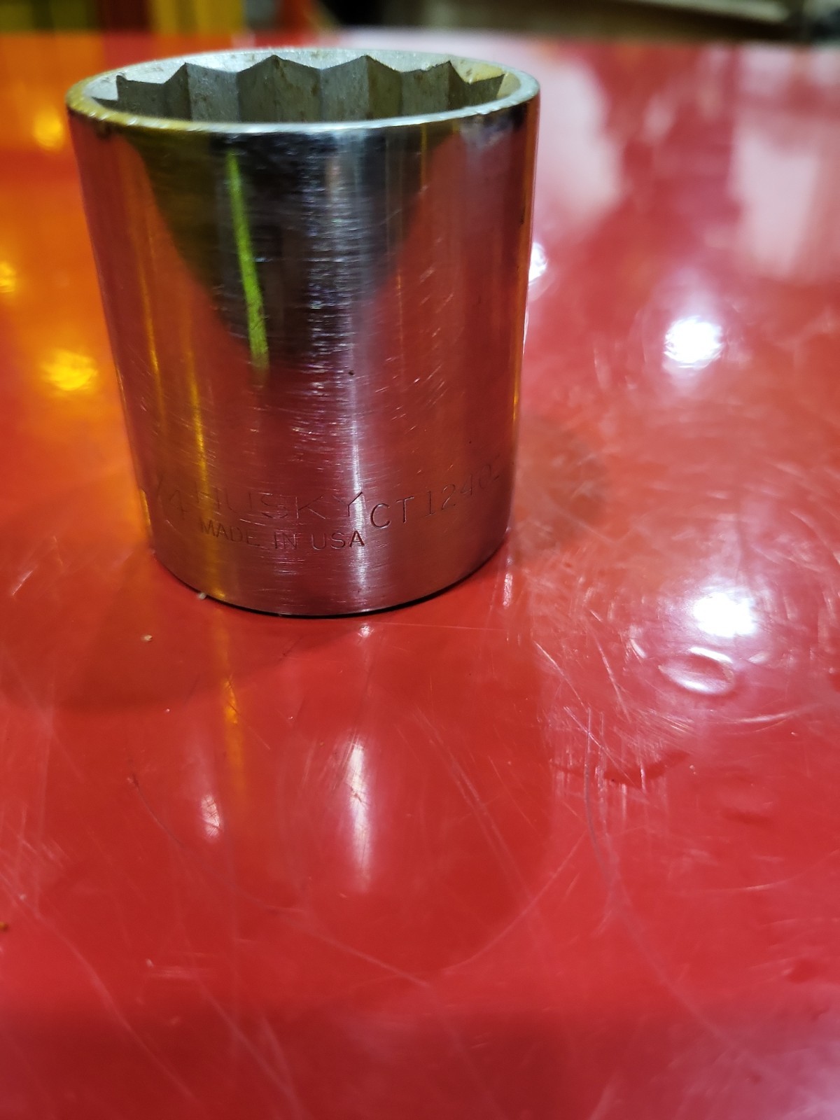 Husky 1-1/4″ 12 Point Shallow Chrome Socket 1/2″ Drive CT1240 USA