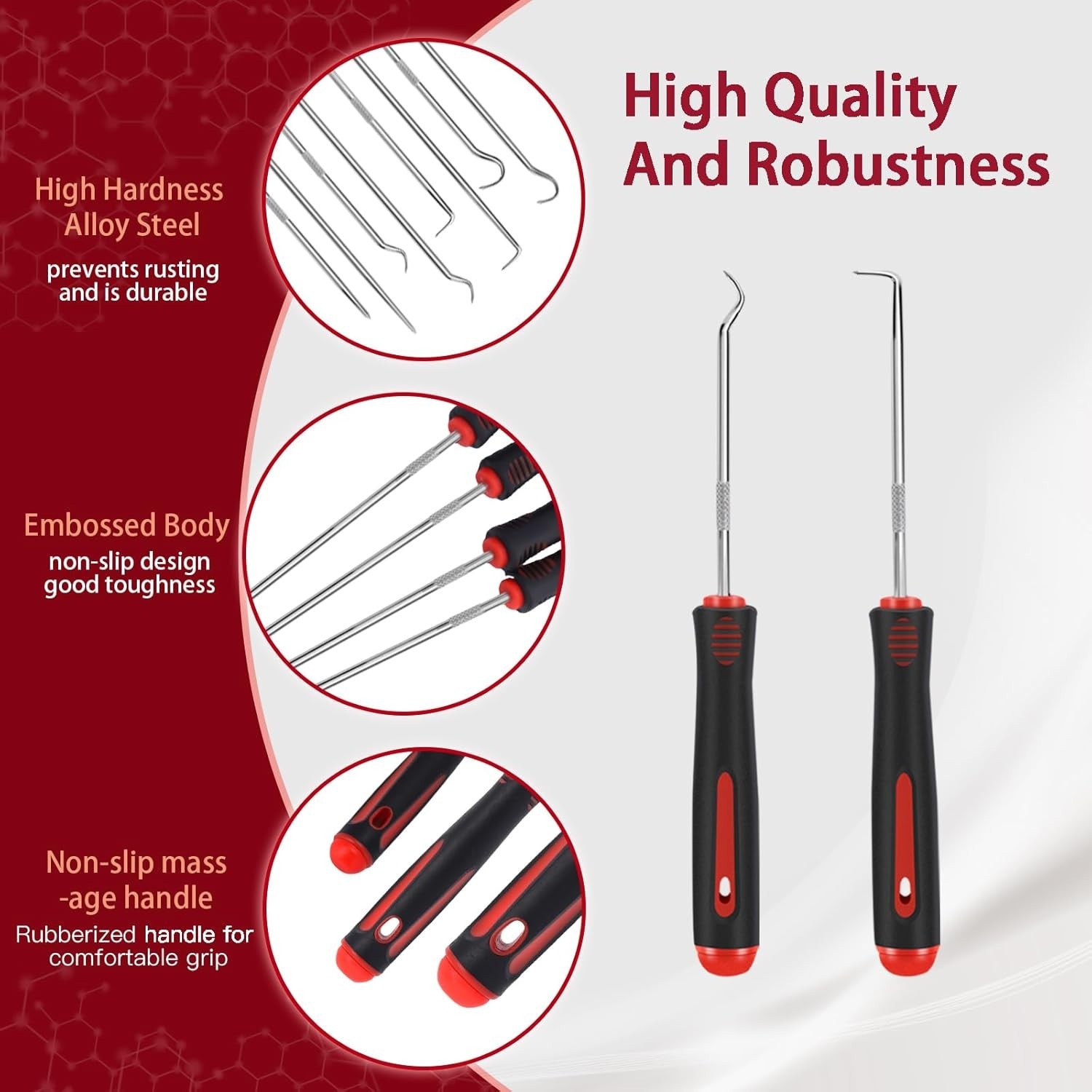 8 Pieces Pick Set, Pick Tool, Precision Automotive Hook Sleeve for Automotive Oi