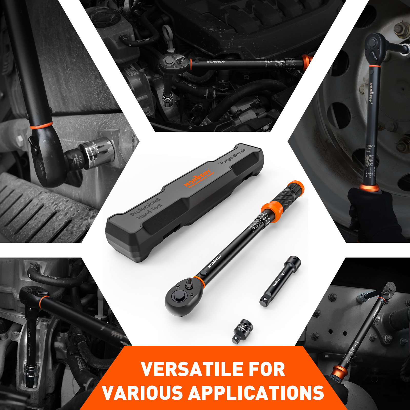 1/2″ Torque Wrench Snap Socket Professional Drive Click Type Ratcheting