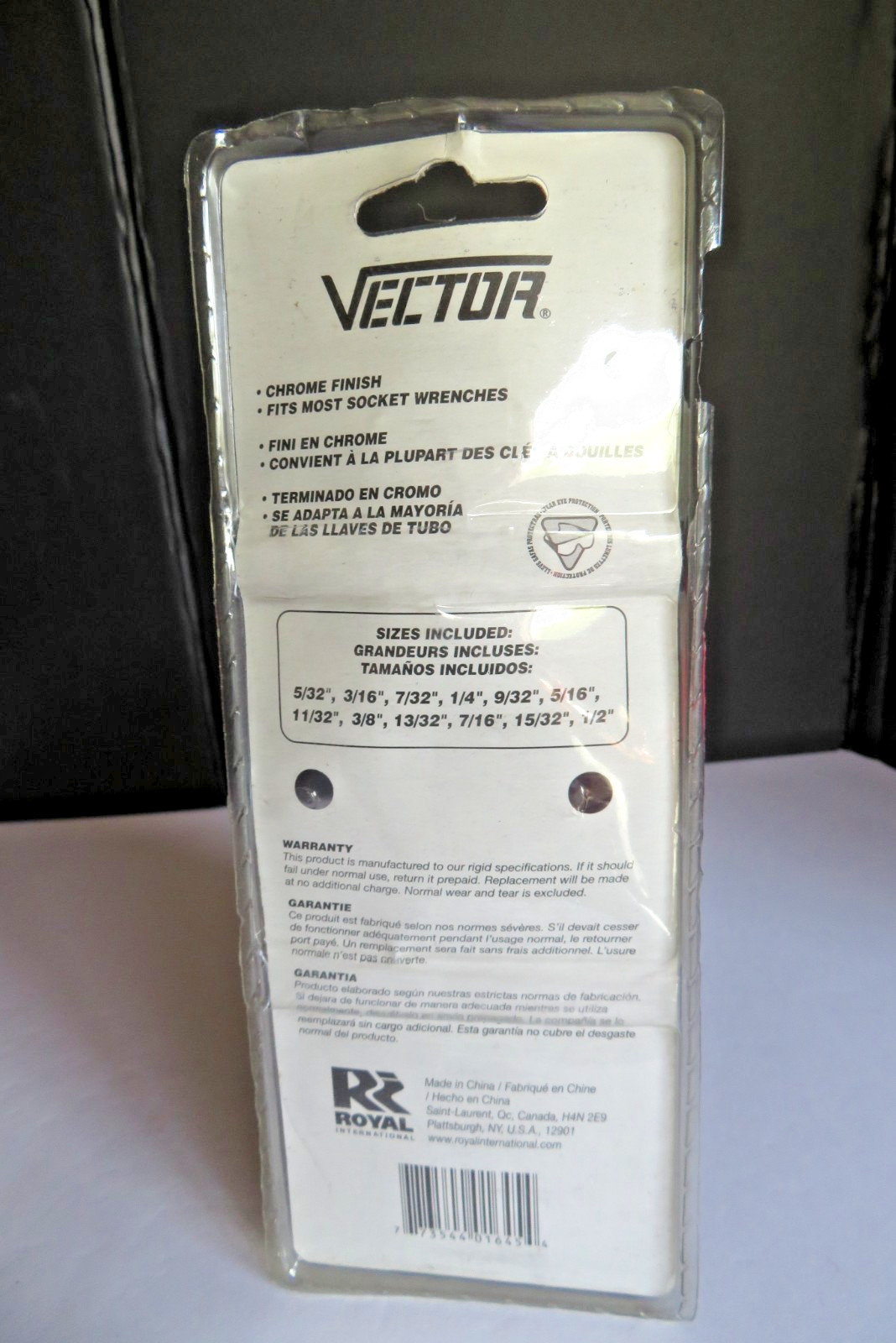 Vector® 12 PC. 1/4″ Drive 6 Point Mid-Length SAE Socket Set 5/32″ to 1/2″ Chrome
