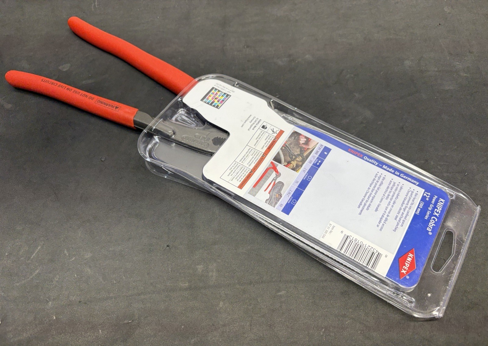 NEW! KNIPEX Tools 87 01 300 Cobra Power Grip Water Pump Pliers, 12-Inch