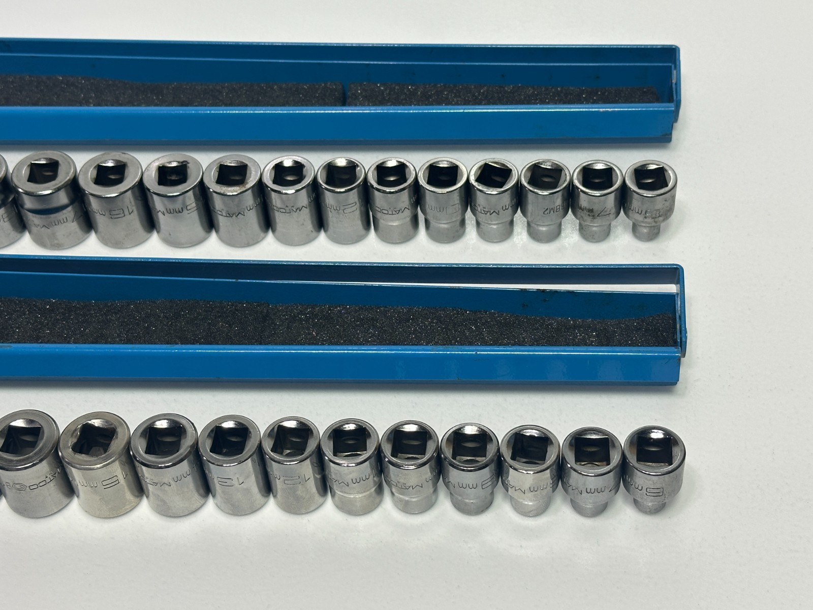 🇺🇸 Matco Tools USA 36pc Metric 6mm-23mm Shallow Socket Set, 3/8” Drive (Rare)