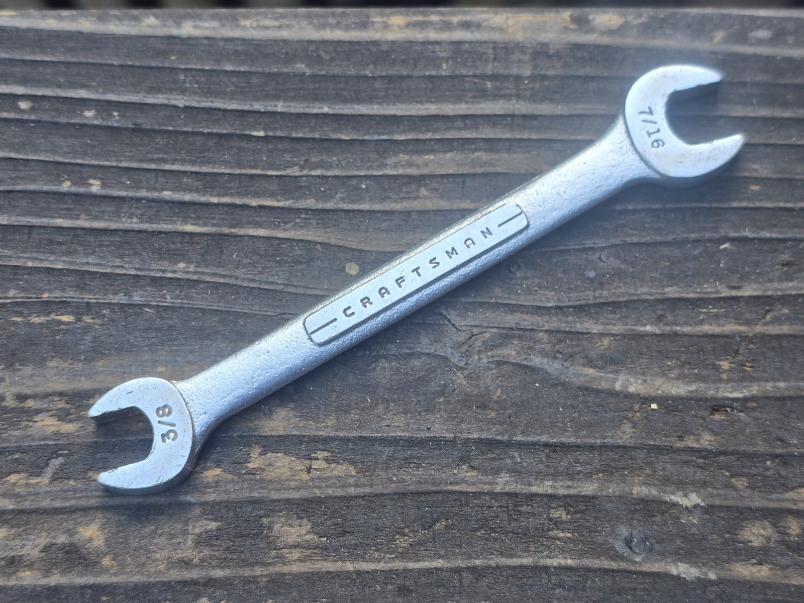 Vintage Craftsman Forged in USA V Series Open End Wrench 3/8″ 7/16″