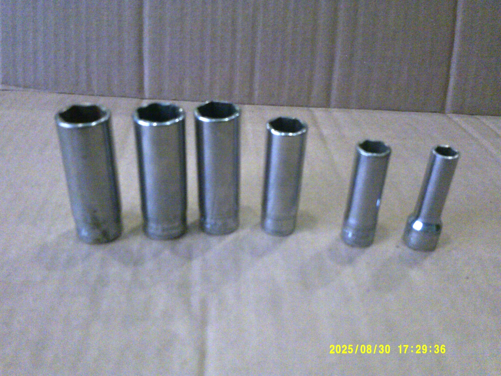 SET OF 6 Snap-On 3/8″ DRIVE 6 pt SOCKETS Metric 19mm 18mm 17mm 15MM 12MM & 9MM
