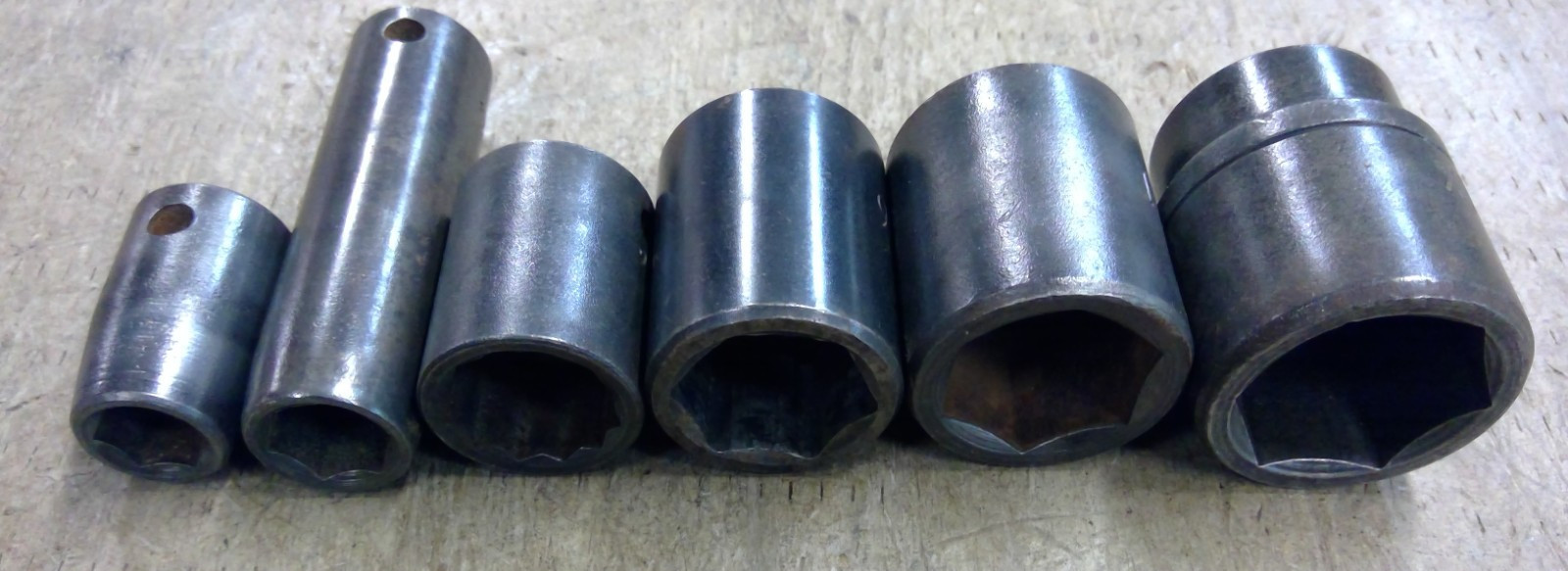 Lot OF 6 Proto 1/2 «Drive 6/12 Point Impact Sockets Shallow/Deep Good condition