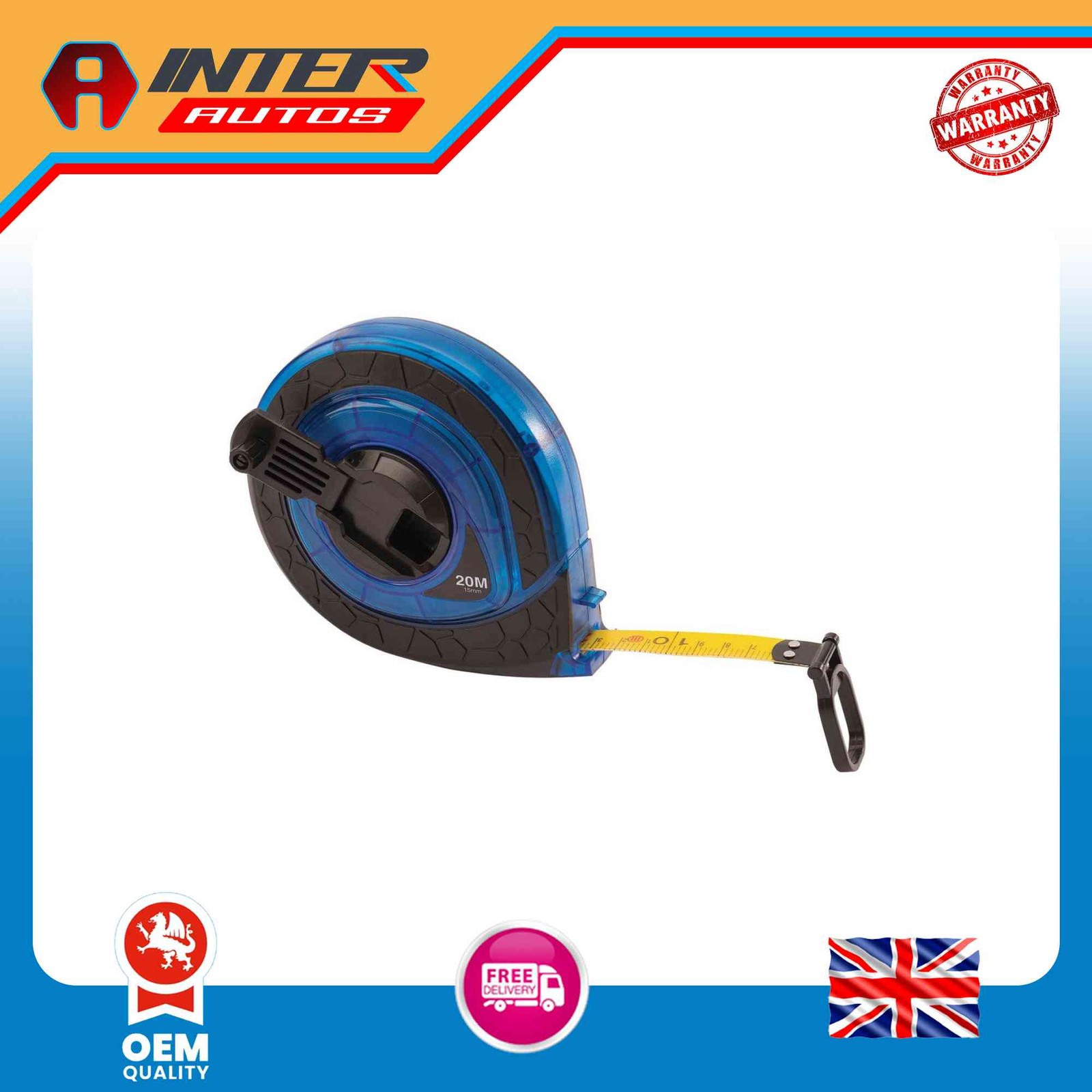 Draper Fibreglass Measuring Tape, 20m-66ft x 15mm 82682