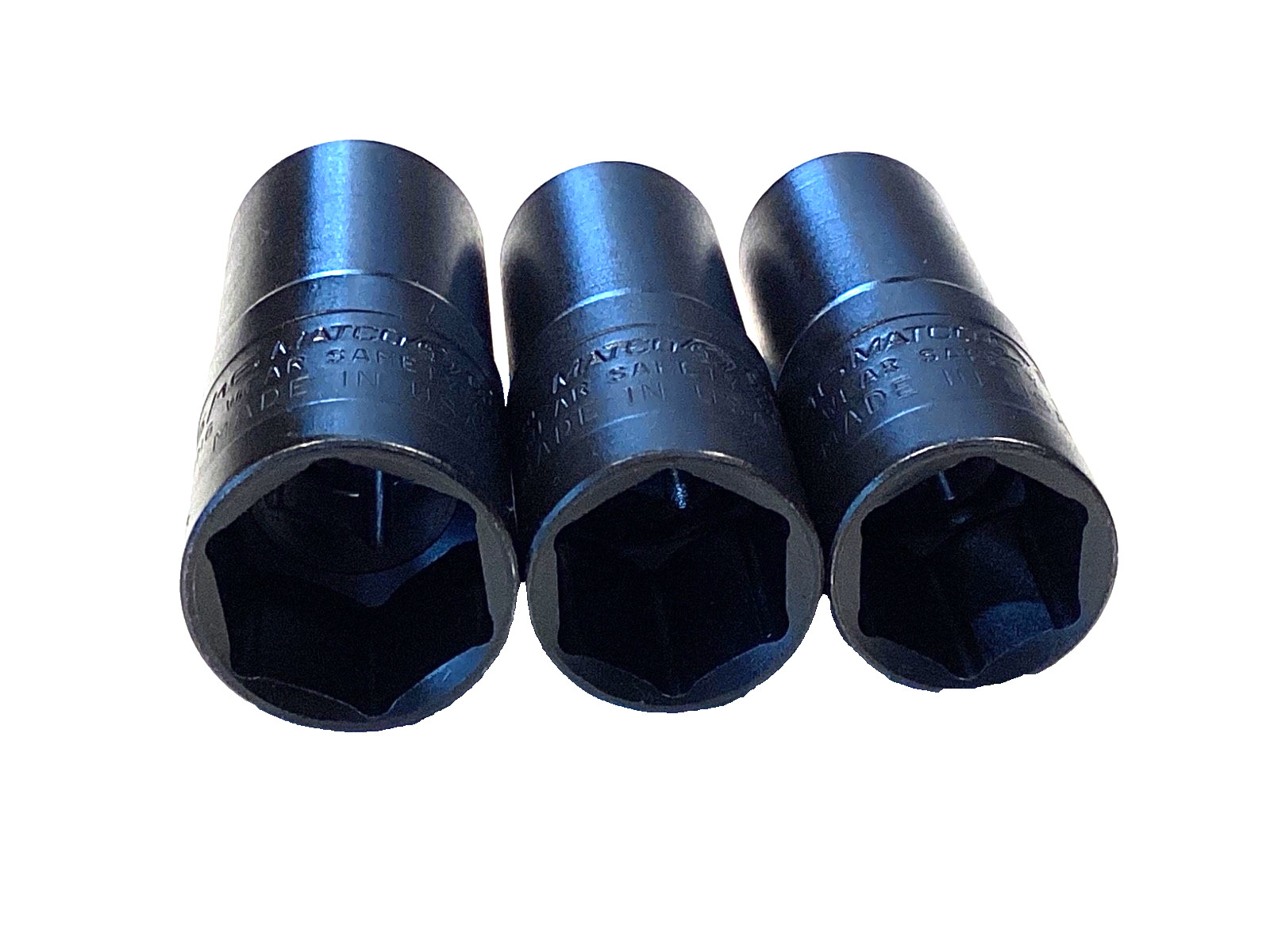 Matco Tools SCPT36PTB NEW 3 Piece 1/2” Drive 6Pt THIN WALL Flip Socket Set USA