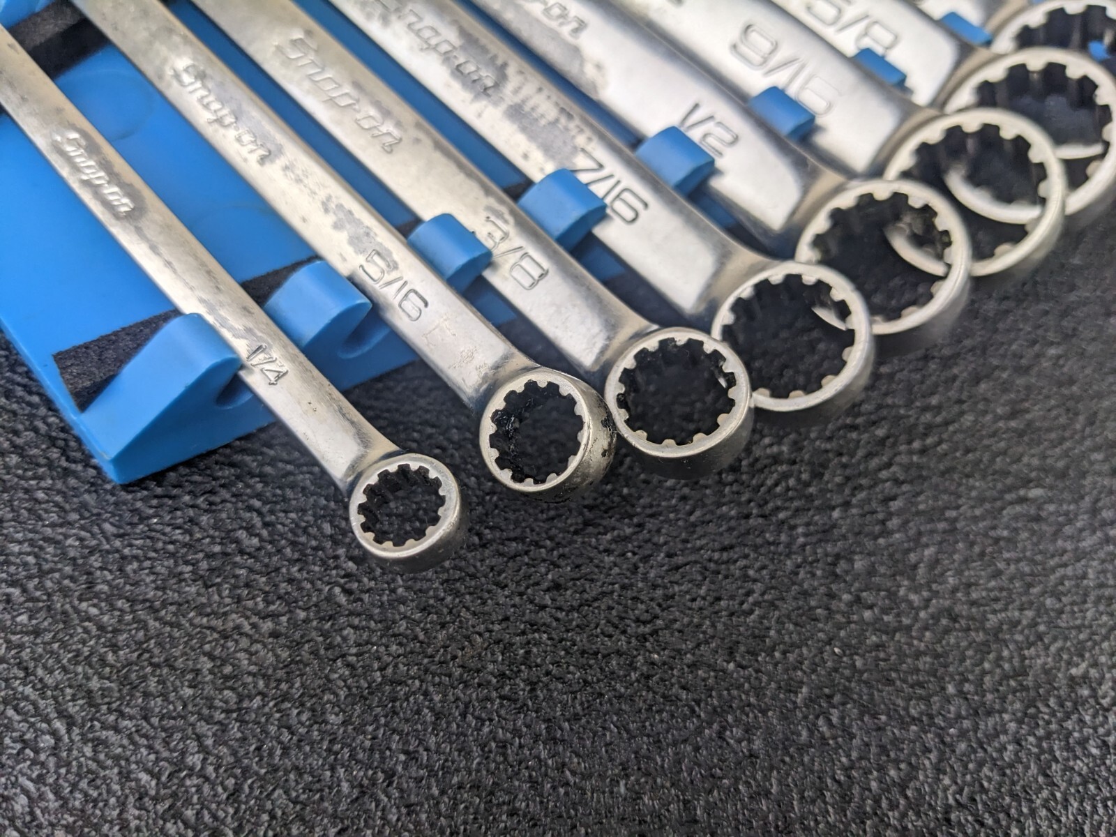 #bk463 Snap On Tools OES Master SAE Spline Short Wrench Set 3/8” – 3/4″ Aviation