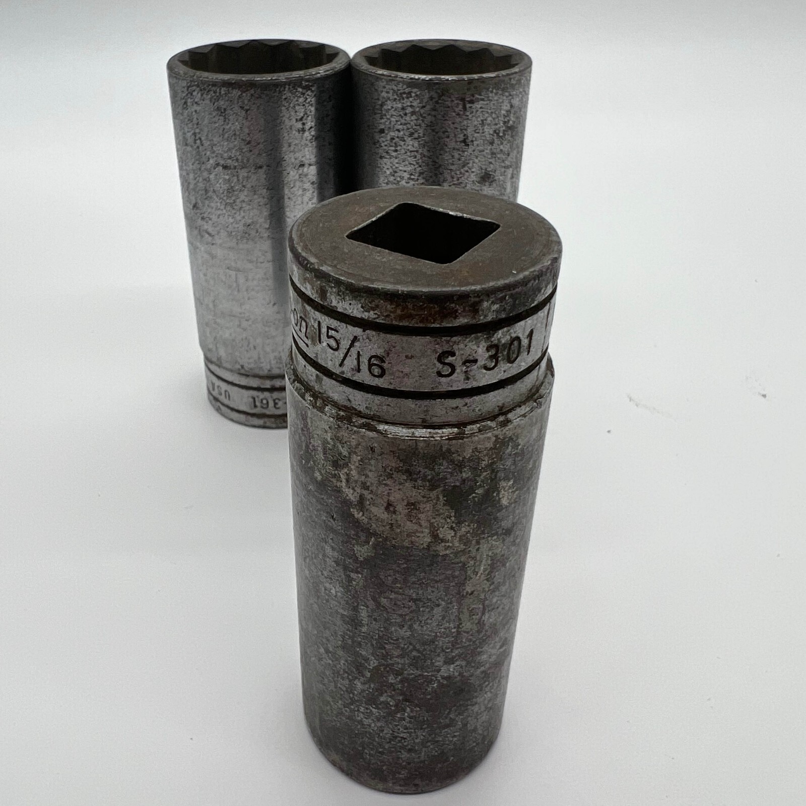 7 Vintage Snap-on Deep Socket 1/2 Driv S-201 S-341 S-361 S-301 S-241 S-261 S-101