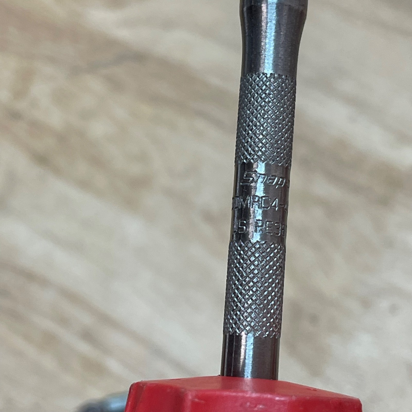 Snap On Tool SGDMRC4 Soft Grip Ratcheting Screwdriver Red & Black USA