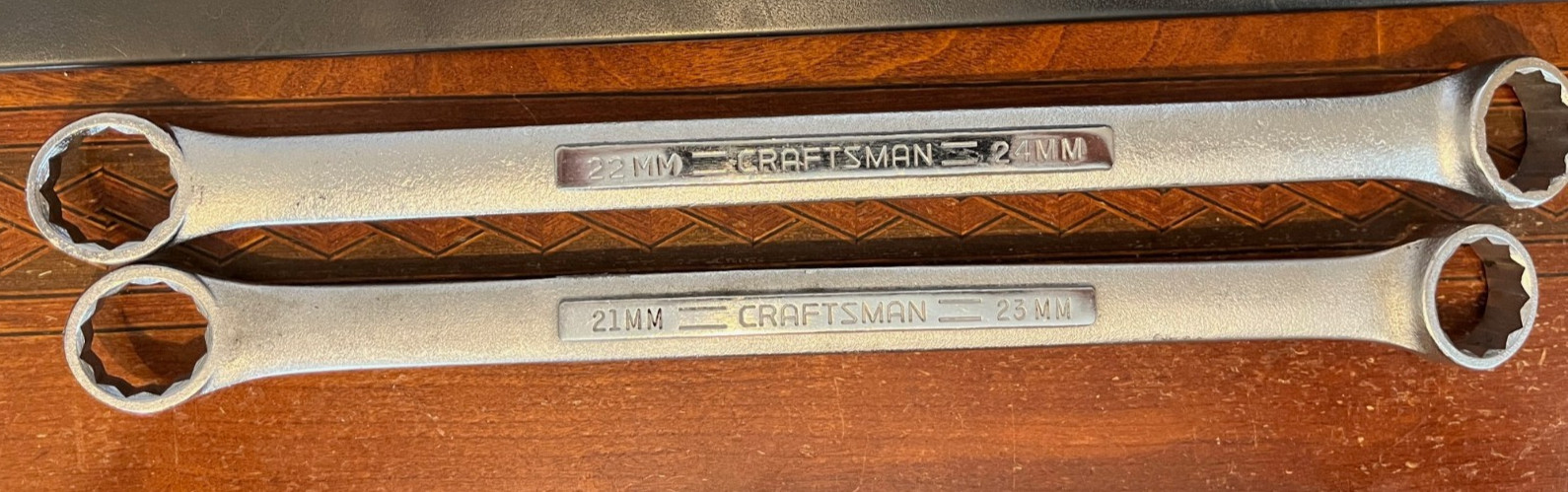 Vintage Craftsman 9pc METRIC Double Box End Wrench Set 6mm – 24mm USA V SERIES!